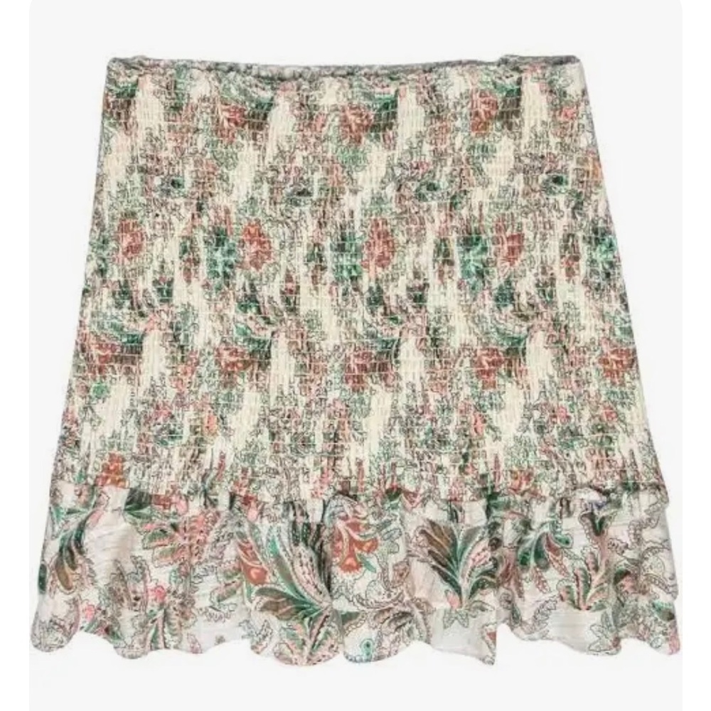 NWOT Veronica Beard Paisley smocked skirt.